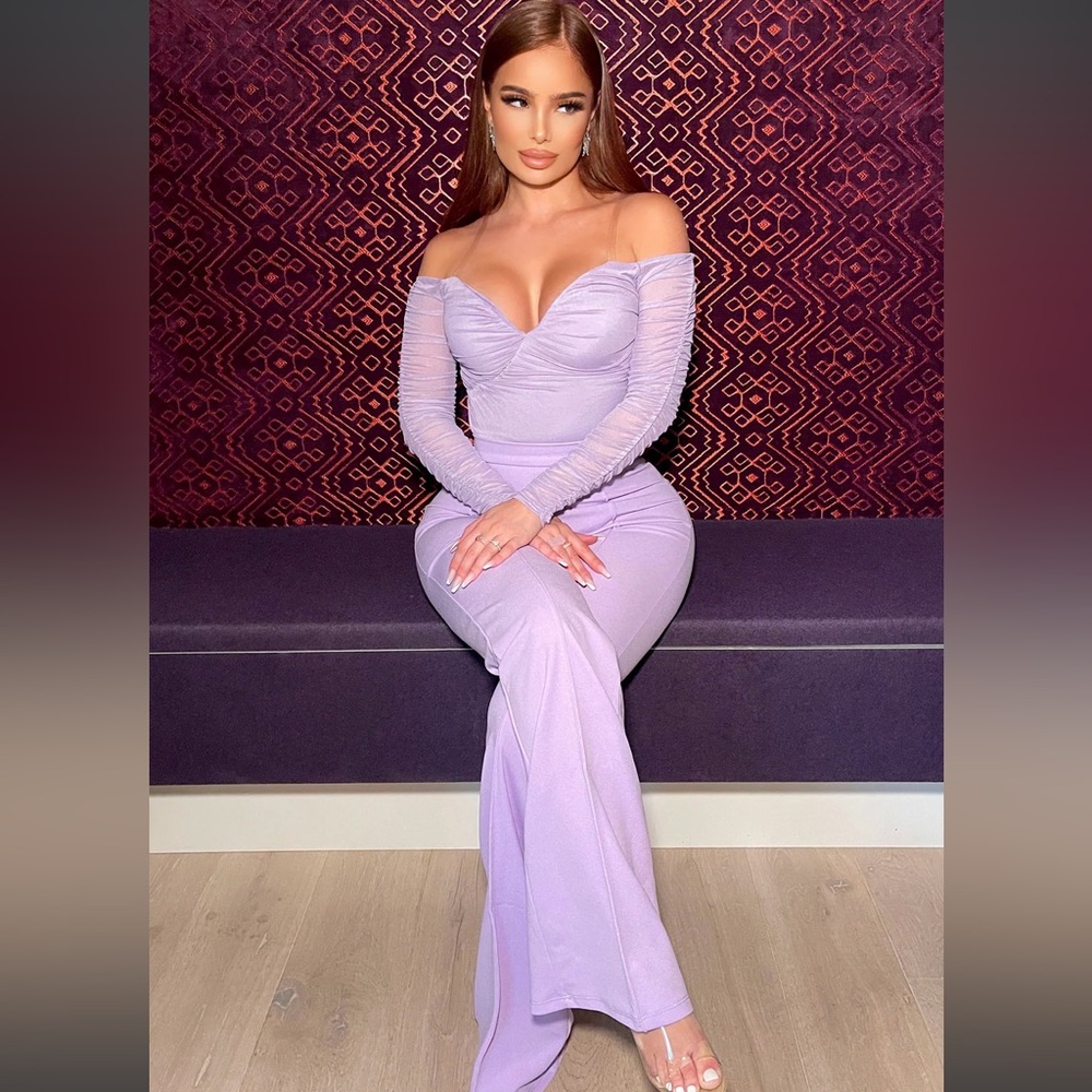 Victoria High Wasted Dress Pants - Lavender